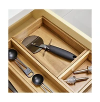 iDesign Acacia Wood Kitchen Drawer Organizer - Set of 3