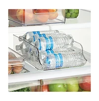 iDesign Fridge Storage Bin Set with Bottle Holder, Set of 8, Clear