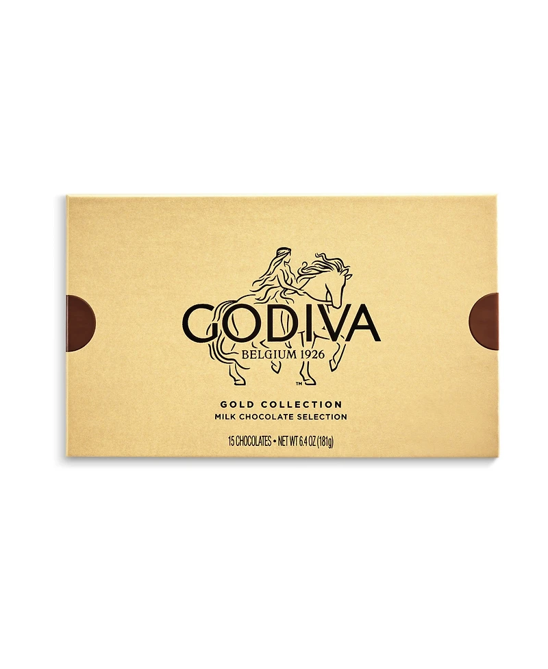 Godiva Assorted Milk Chocolate Gold Gift Box, 15 Pieces