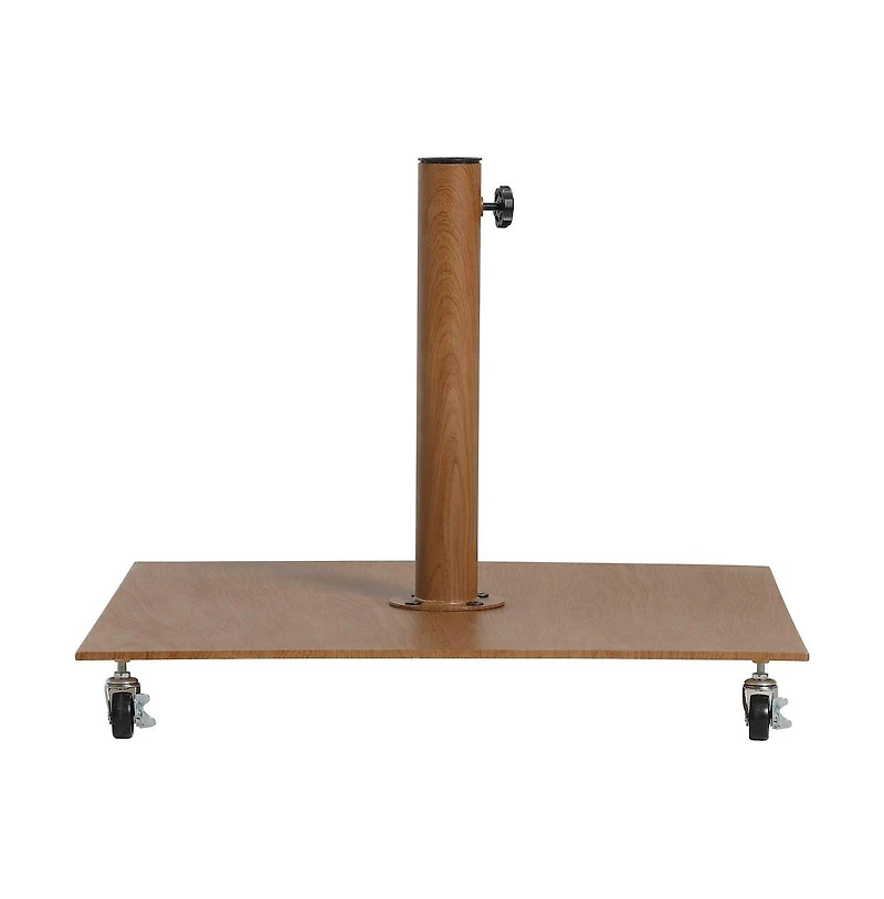 Meridian Furniture Belize Teak Steel Patio Umbrella Base