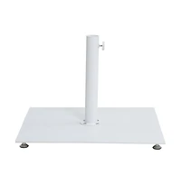 Meridian Furniture Belize Matte White Steel Patio Umbrella Base
