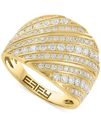 Effy Diamond Diagonal Row Wide Width Statement Ring (1-1/20 ct. t.w.) in 14k Gold