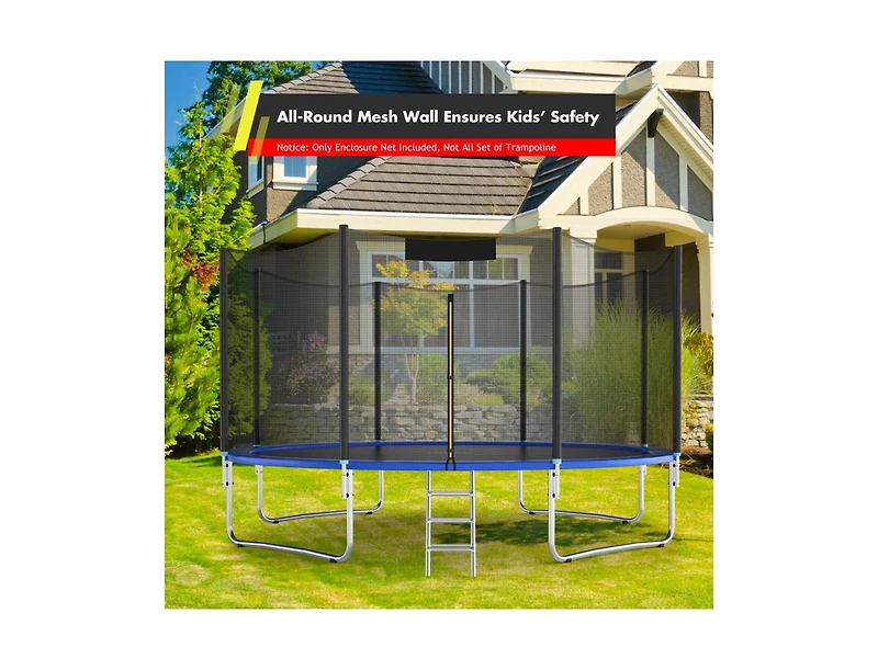 Akiudex Trampoline Safety Enclosure Net for 16 ft Round Trampoline