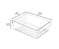 iDesign Fridge Storage Tray with Handle - Set of