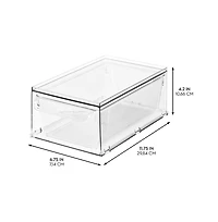 iDesign Stackable Storage Drawer for Fridge, Pantry, or Under Kitchen Sink - Clear