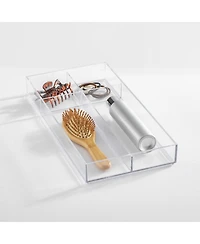 iDesign 4-Section Stackable Makeup Drawer Organizer - Clear