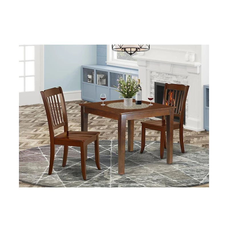 East West Furniture Dining Room Set Mahogany