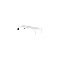 Meridian Furniture Nizuc White Mesh Water Resistant Fabric Outdoor Patio Chaise Lounge Chair