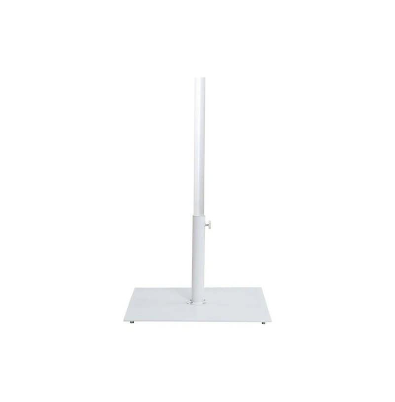 Meridian Furniture Amalfi Black With Cream Piping / Matte Black Metal Patio Umbrella with Base Sets