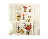Robotime 3D Puzzles Diy Model Building Kits Artifical Flower Toys for Thanksgiving Mother's Day Valentine's Day Gifts, Multicolored, 9.65"6.5