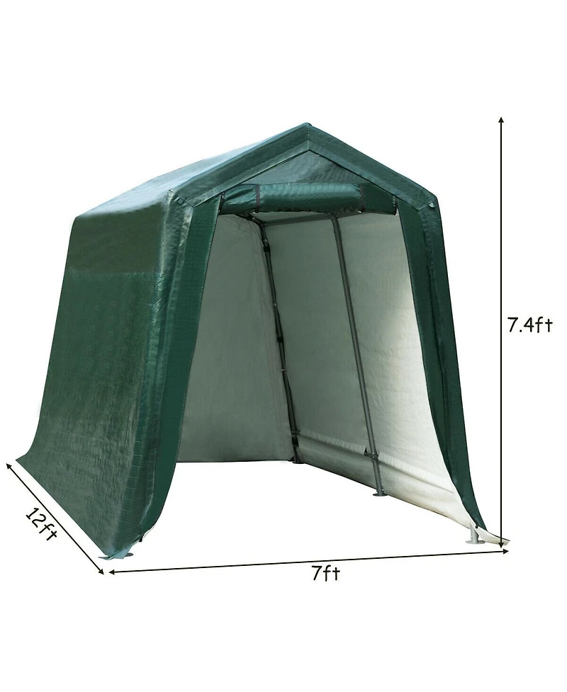 Akiudex 10 x 20 feet outdoor heavy-duty carport with 2 doors-10 x 20 ft