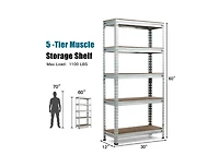 Akiudex 5-tier steel shelving unit storage shelves heavy duty storage rack