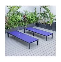 LeisureMod Marlin Patio Chaise Lounge Chair With Aluminum Frame