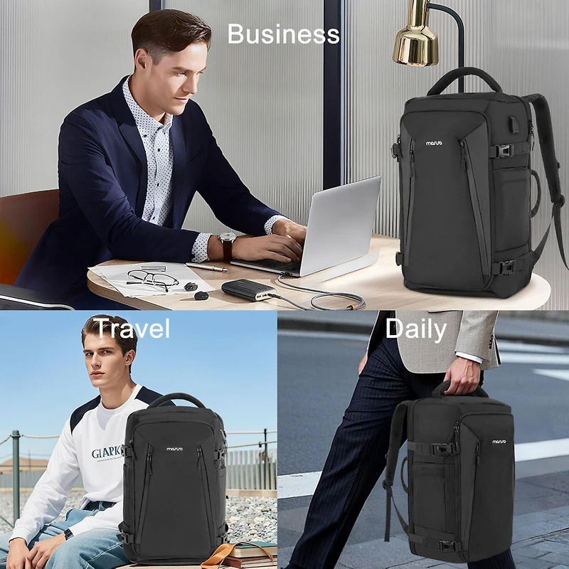 Mosiso 40L Travel Backpack, Tsa-Friendly Carry On Laptop Backpack with Usb Charging Port & Lay-Flat Opening - Fits 17-17.3 Inch Laptop