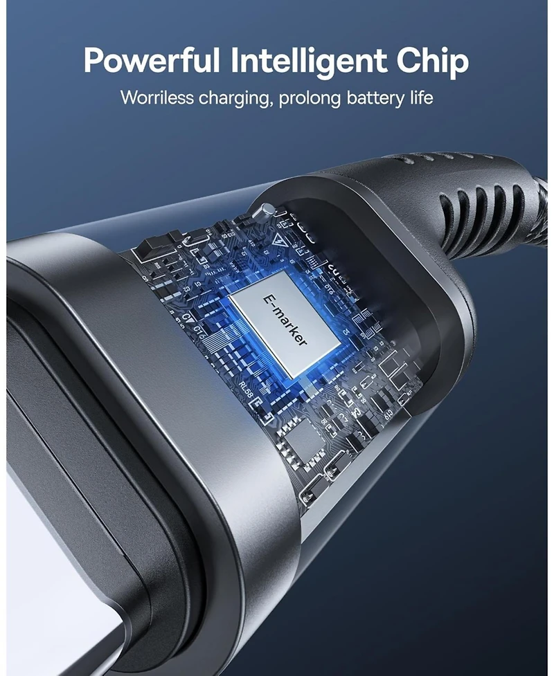 Baseus Usb Type C Cable for Car, 2-Pack 3.3ft 100W Retractable Coiled Usb A to Usb C Fast Charger Cord, Nylon Braided Carplay Cable