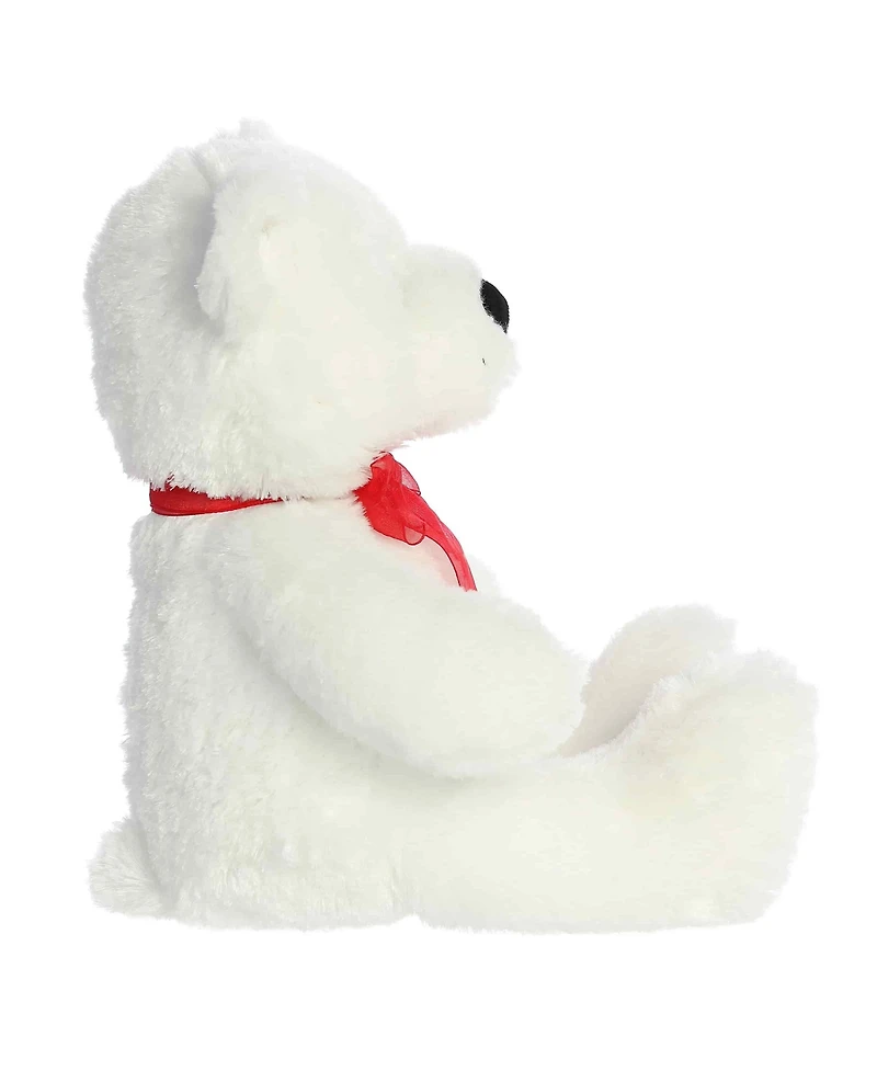 Aurora Medium Bear Cuddly Plush Toy White 11.5"