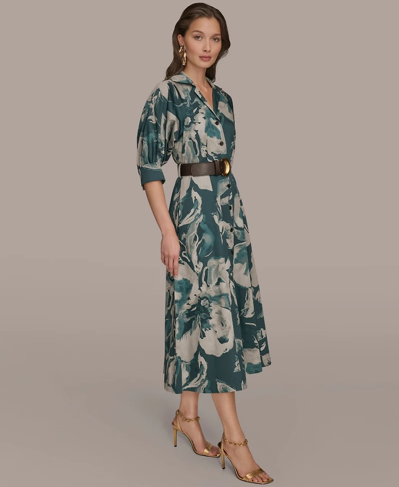Donna Karan New York Women's Floral Shirt Dress