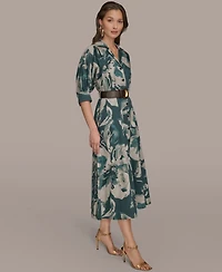 Donna Karan New York Women's Floral Shirt Dress