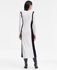 I.n.c. International Concepts Women's Contrast Panel Sweater Dress, Macy's Exclusive