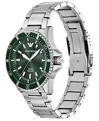Emporio Armani Men's World Explorer Solar Stainless Steel Bracelet Watch 42mm