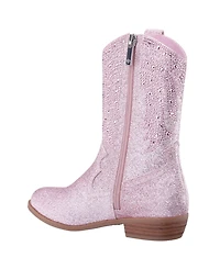 Nina Big Girls Glitter Side Zip Cowboy Boots
