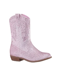 Nina Big Girls Glitter Side Zip Cowboy Boots