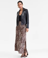 I.n.c. International Concepts Women's Printed Satin Slip Skirt, Macy's Exclusive