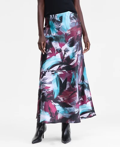 I.n.c. International Concepts Women's Printed Satin Slip Skirt, Macy's Exclusive