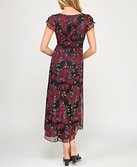 Bcx Juniors' Sweetheart Neck Midi Dress