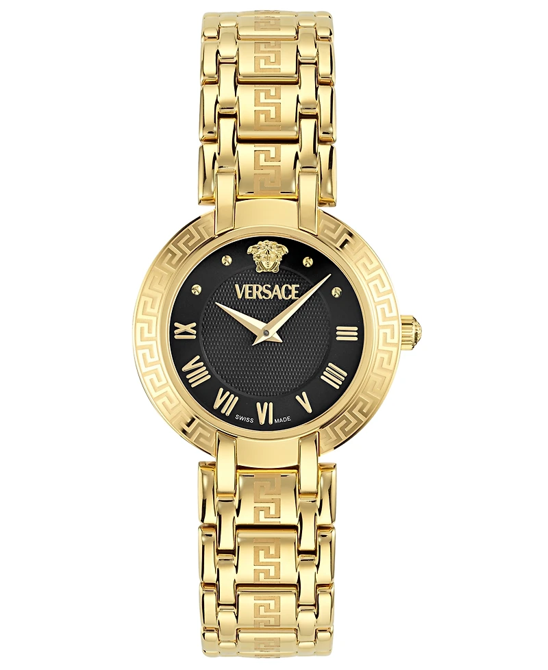 Versace Women's Swiss Antlia Gold Ion Plated Bracelet Watch 34mm