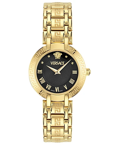 Versace Women's Swiss Antlia Gold Ion Plated Bracelet Watch 34mm
