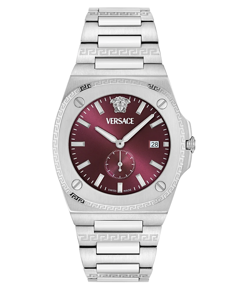 Versace Men's Swiss Tolomeo Stainless Steel Bracelet Watch 40mm