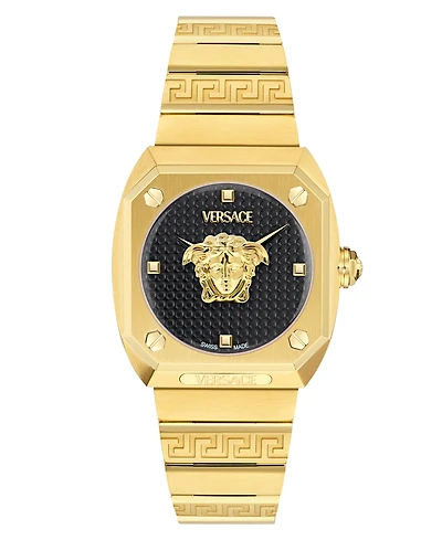 Versace Women's Swiss Medusa Antares Gold Ion Plated Bracelet Watch 35mm
