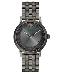 Versace Men's Swiss Albireo Gunmetal Ion Plated Bracelet Watch 40mm