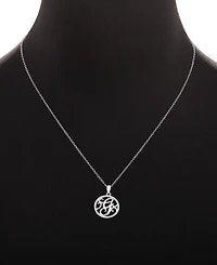 Giani Bernini Cubic Zirconia Filigree Initial Monogram 18" Pendant Necklace in Sterling Silver