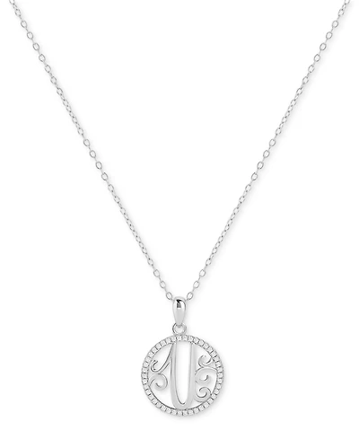 Giani Bernini Cubic Zirconia Filigree Initial U Monogram 18" Pendant Necklace in Sterling Silver, Macy's Exclusive
