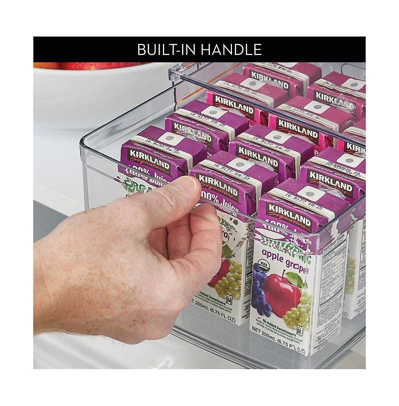 iDesign Stackable Storage Drawer for Pantry, Set of 2, Clear, Made in Usa