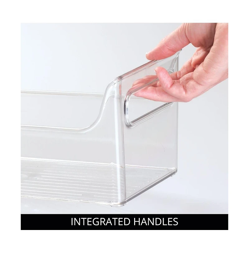 iDesign Plastic Condiment Organizer with Handles, Set of 2, Clear, Made in Usa