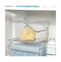 iDesign Small Stackable Shower Basket, Set of 6, Clear, Made in Usa