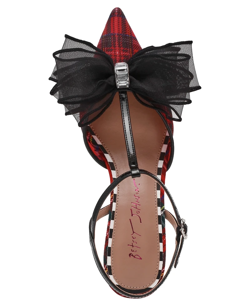 Betsey Johnson Women's Lillyan T-Strap Kitten-Heel Pumps