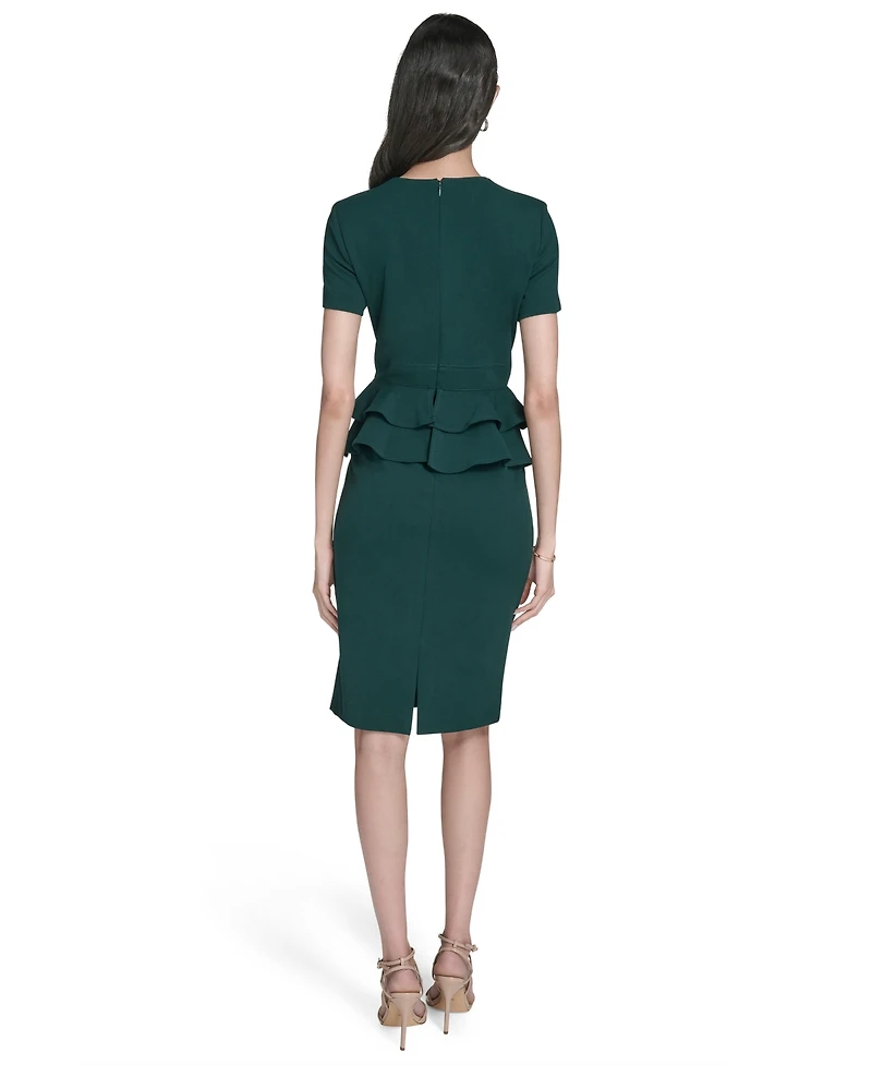 Calvin Klein Petite Peplum Sheath Dress