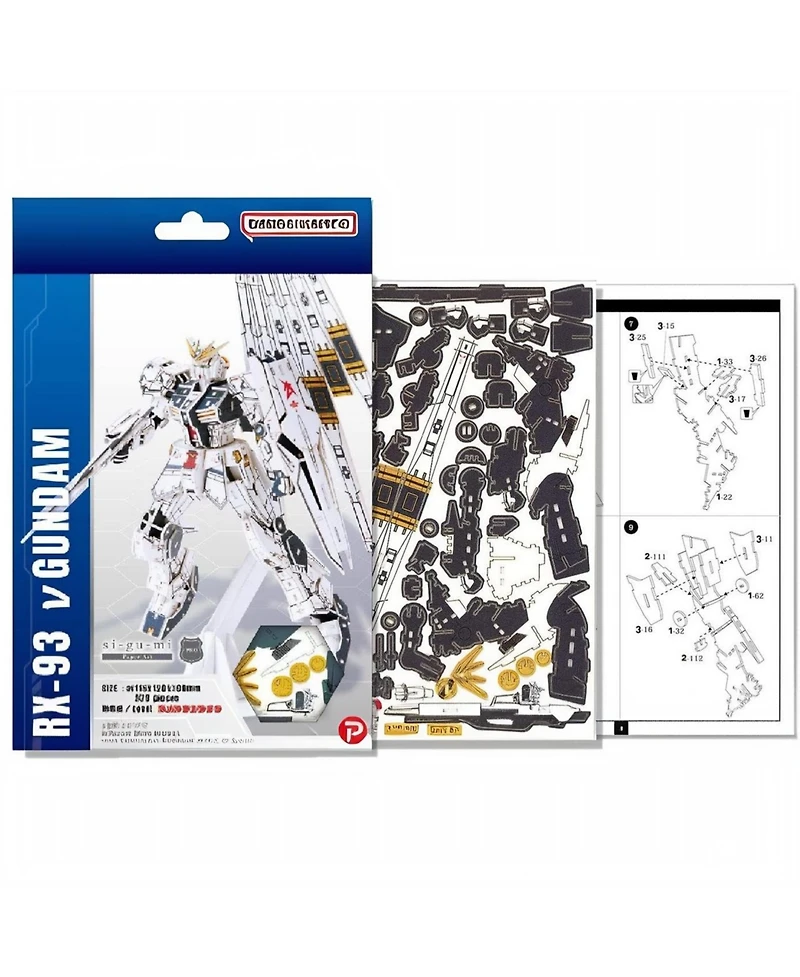 Flash Popup 3D Diy Puzzle: Rx-93 v-Gundam si-gu-mi Pro: Premium Mobile Suit