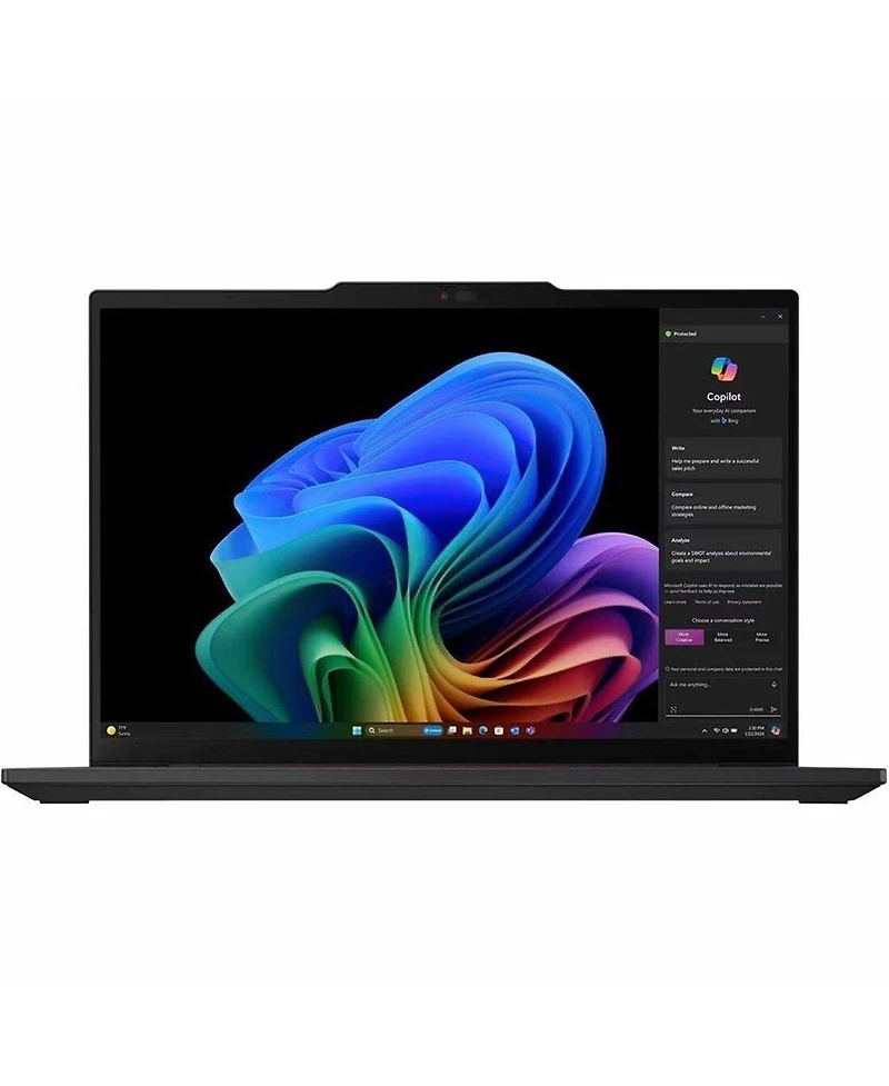 Lenovo ThinkPad T14s Gen 6 14" Wuxga Copilot+ Pc Laptop, Qualcomm Snapdragon X Elite X1E-78-100 3.4GHz, 32GB Ram, 1TB Ssd, Windows 11 Pro, Black