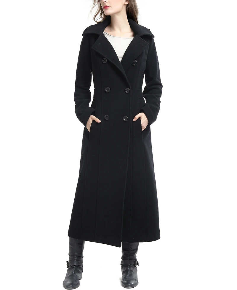 Bgsd Women's Mariel Wool Blend Hooded Long Walking Coat