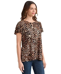 Jones New York Women's Flutter Sleeve Tops