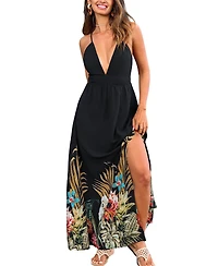 Cupshe Women's Just Beachy Tropical Maxi Beach Dress