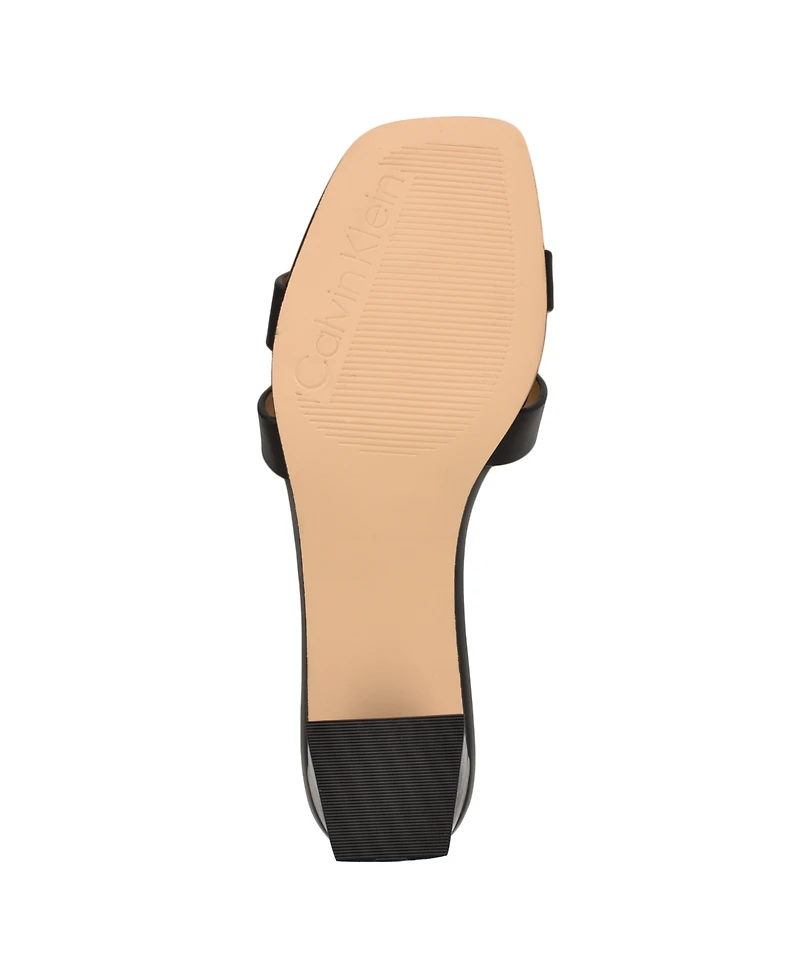 Calvin Klein Women's Andrae Slip-On Block Heel Sandals