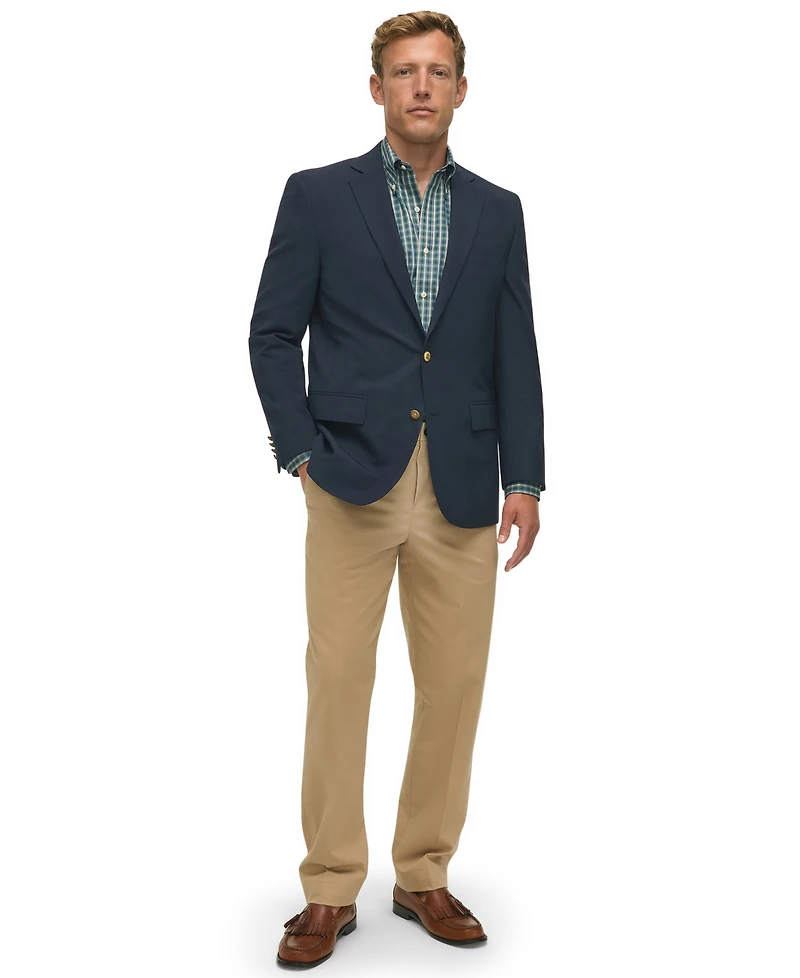 B by Brooks Brothers Men's Classic-Fit Navy Stretch Wool Blend Blazer