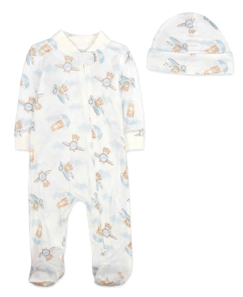 Baby Essentials Boys 4-Piece Teddy Bear Layette Set