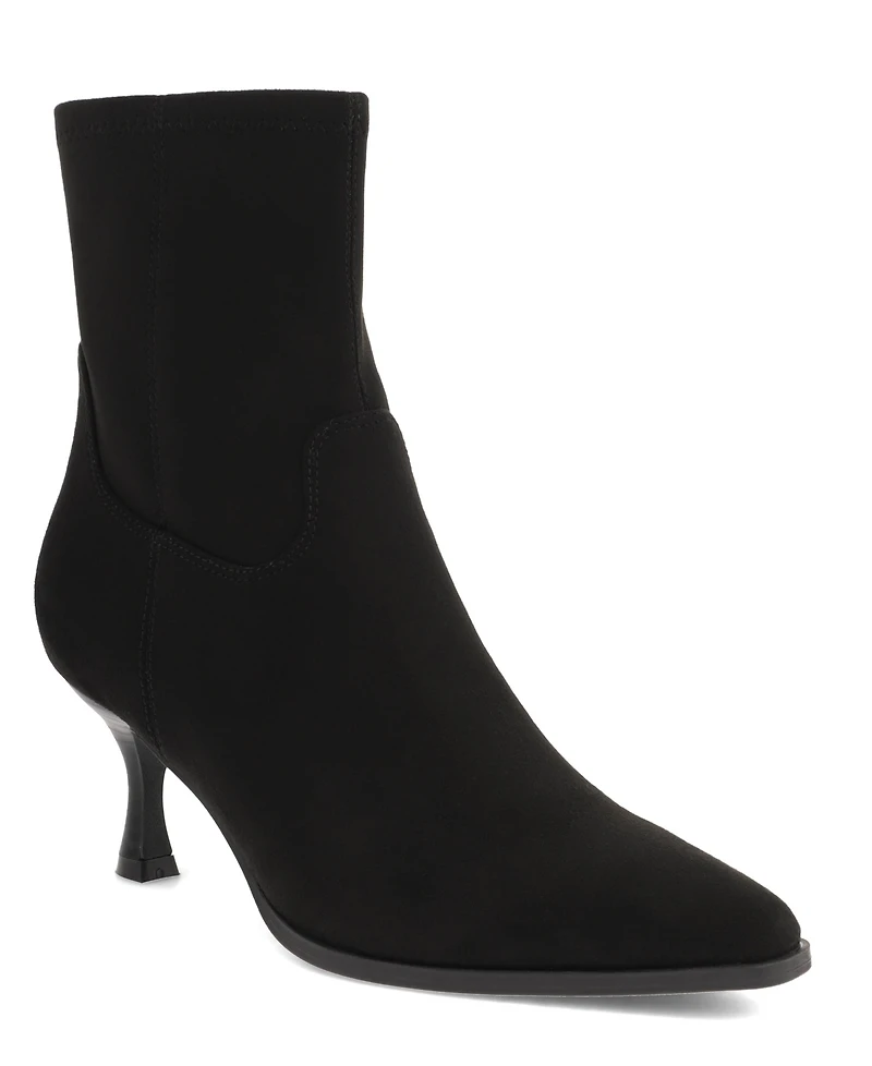 Mia Women's Aletta Pointed Toe Kitten Heel Dress Booties